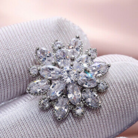 NEW Sterling silver Flower Earrings - Picture 4 of 6